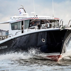 a small boat in a body of water